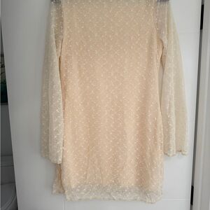 Elegant Cream Lace Dress